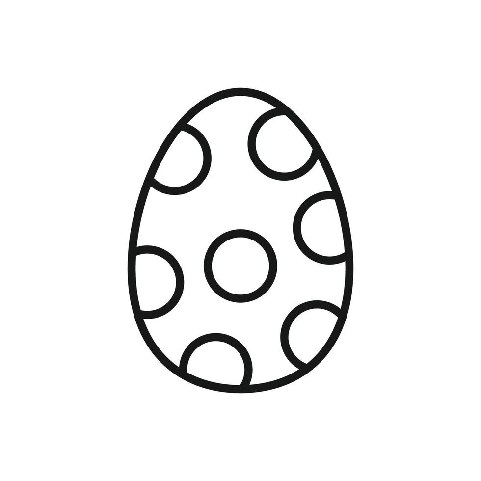 bewerkbare icoon van Pasen ei, vector illustratie geïsoleerd Aan wit achtergrond. gebruik makend van voor presentatie, website of mobiel app