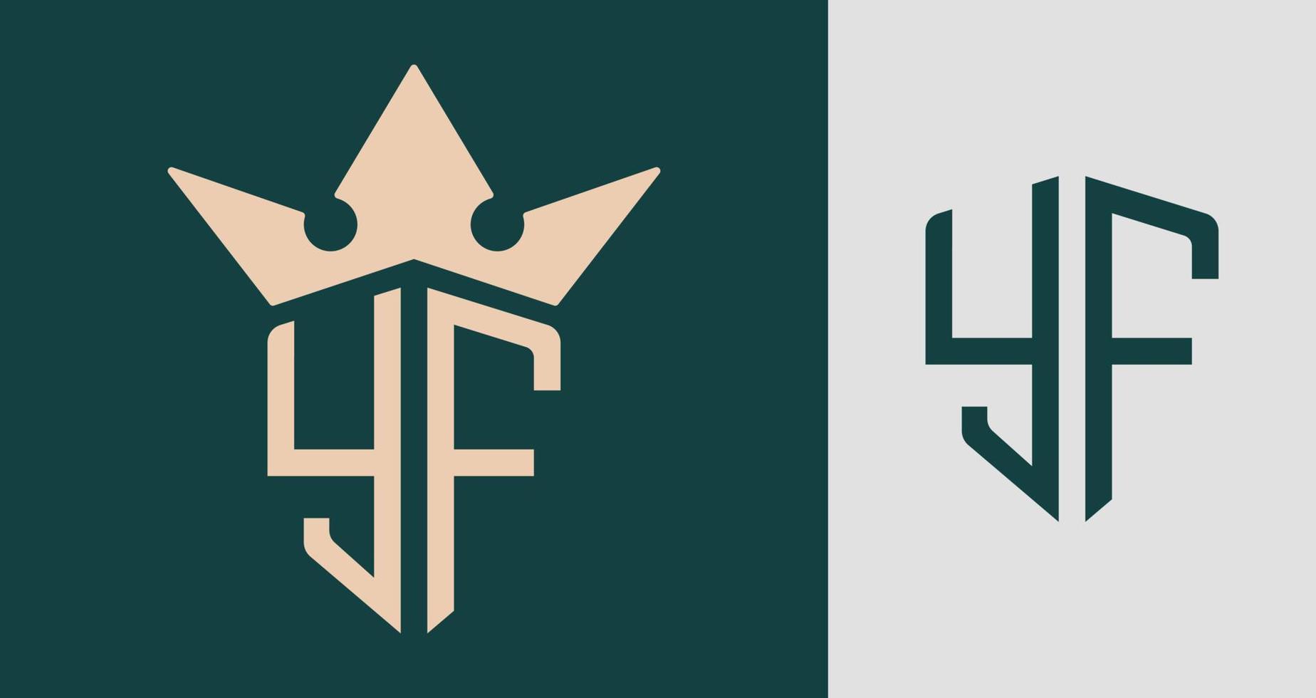 creatief eerste brieven yf logo ontwerpen. vector