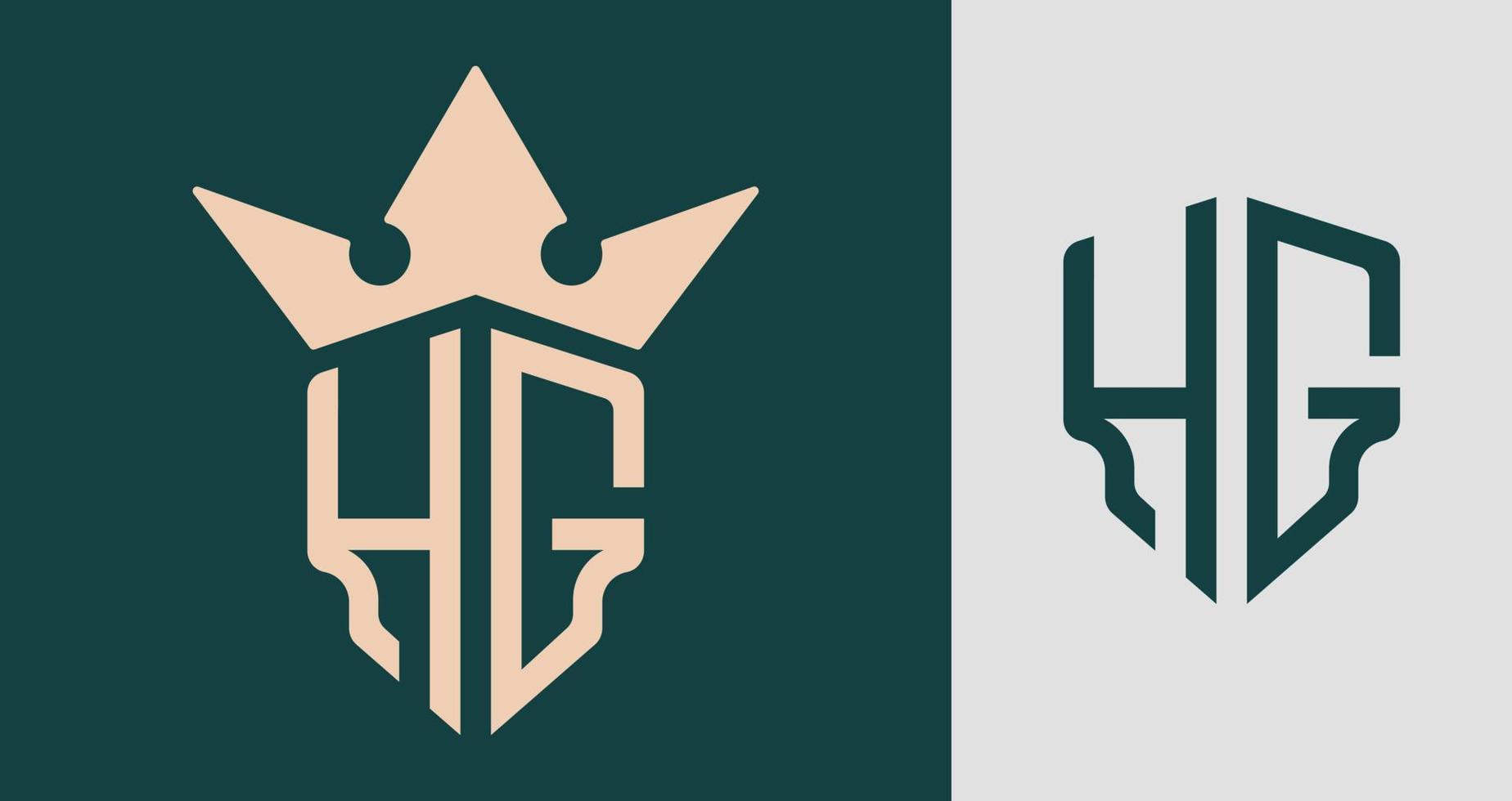 creatief eerste brieven hg logo ontwerpen. vector