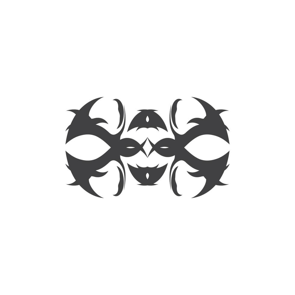 zwart tribal tatoeëren abstract symbool sjabloon vector