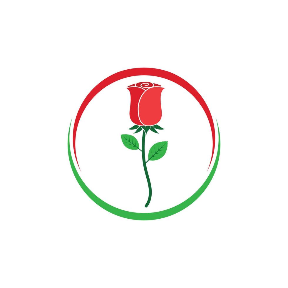 roos bloem logo vector sjabloon