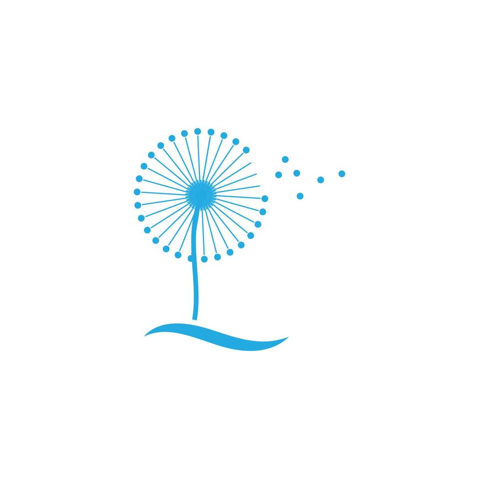 paardebloem bloem logo icoon vector