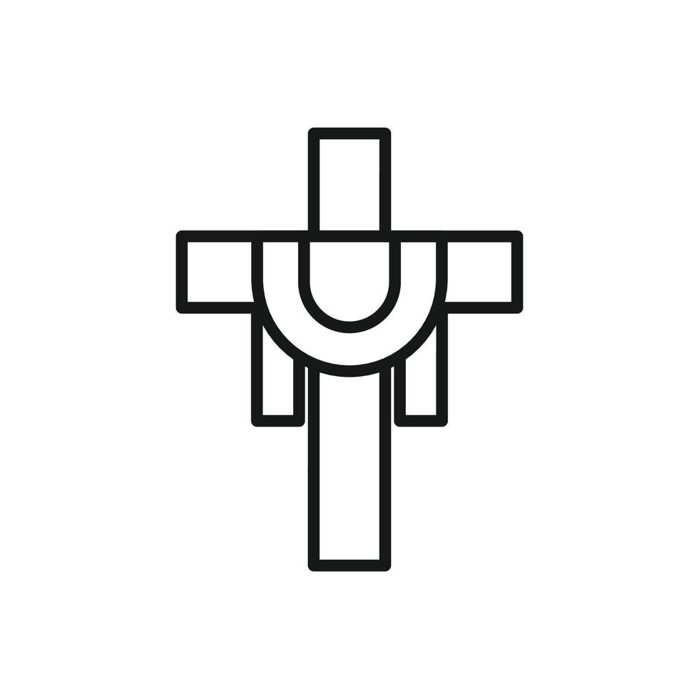bewerkbare icoon van kruisbeeld, vector illustratie geïsoleerd Aan wit achtergrond. gebruik makend van voor presentatie, website of mobiel app