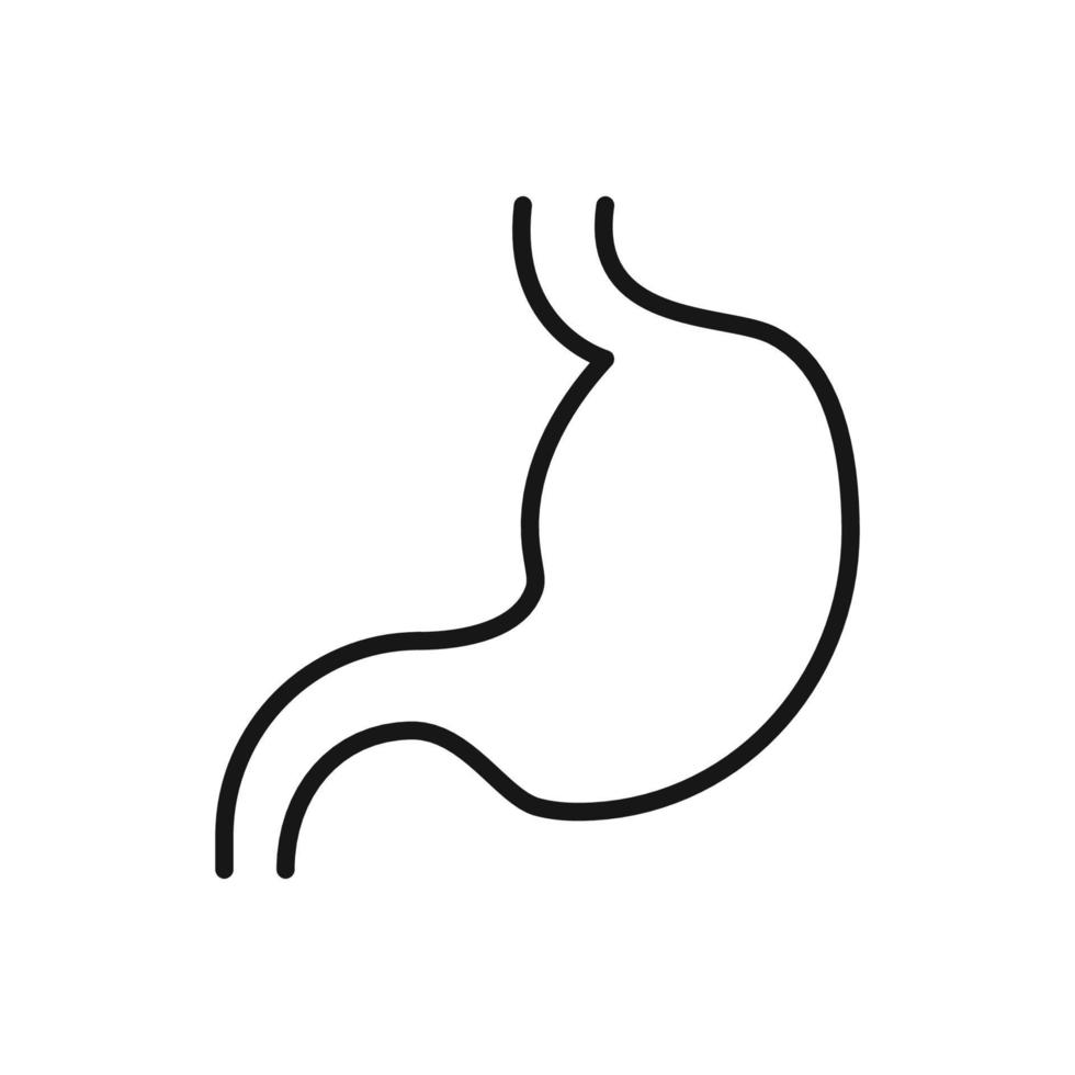 bewerkbare icoon van maag, vector illustratie geïsoleerd Aan wit achtergrond. gebruik makend van voor presentatie, website of mobiel app