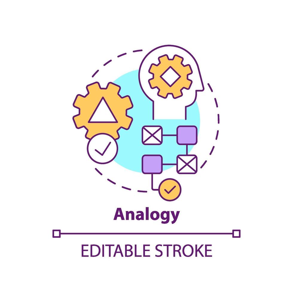 analogie concept pictogram vector