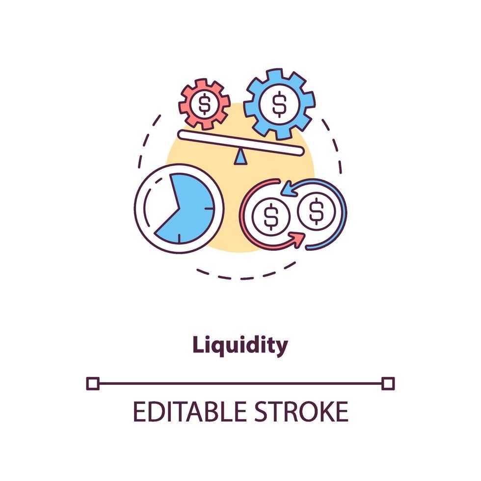 liquiditeit concept pictogram vector