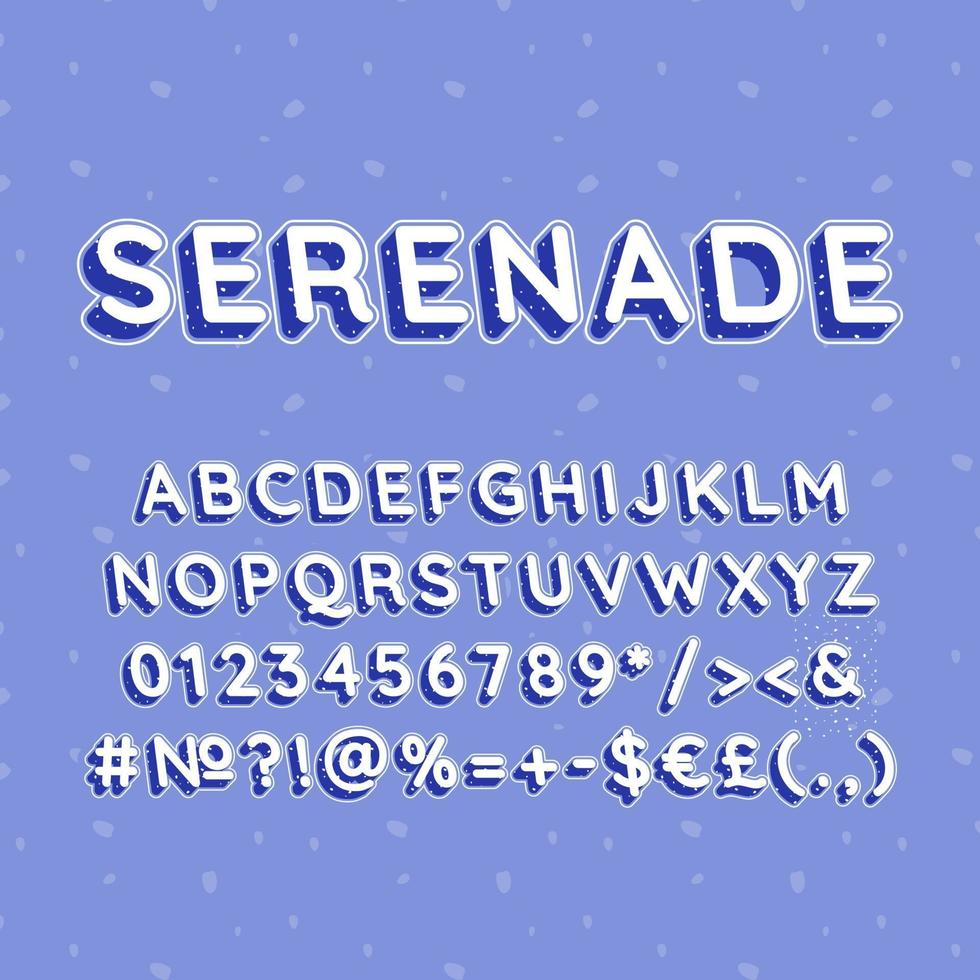 serenade vintage 3D-vector alfabet set vector