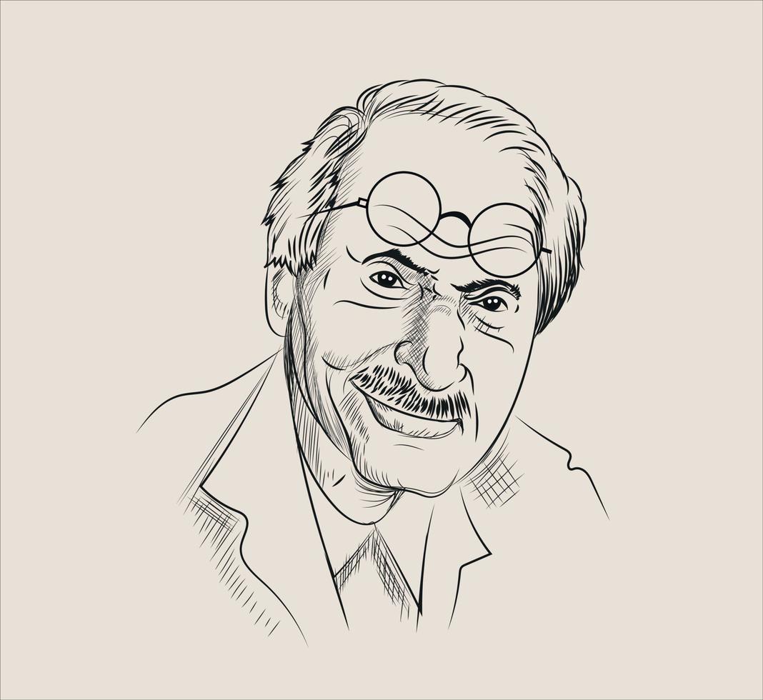 schetsen carl gustav jung vector