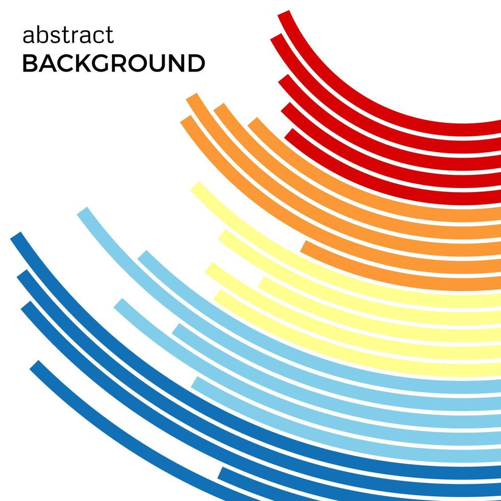 abstract achtergrond met helder regenboog kleurrijk lijnen. gekleurde cirkels met plaats voor uw tekst Aan een wit achtergrond. vector