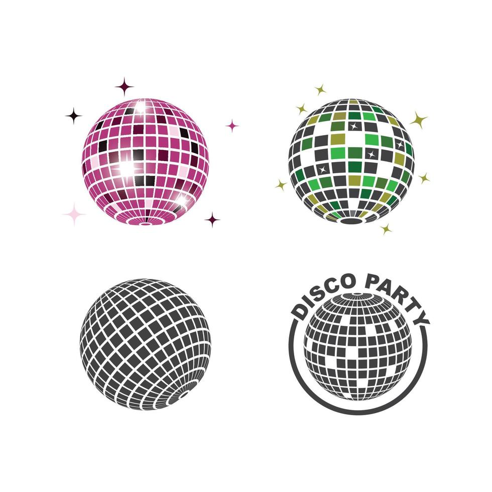 disco bal icoon vector illustratie ontwerp