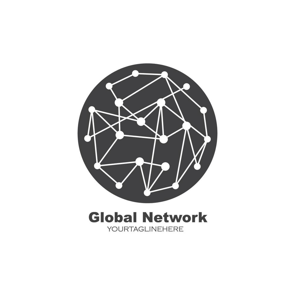 globaal netwerk logo icoon vector illustratie ontwerp
