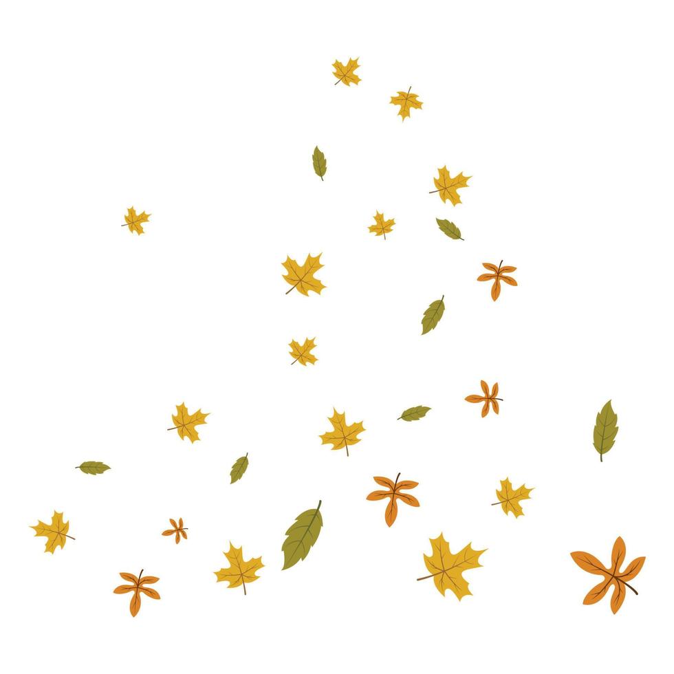 gedaald bladeren en buigen wind vector illustratie ontwerp