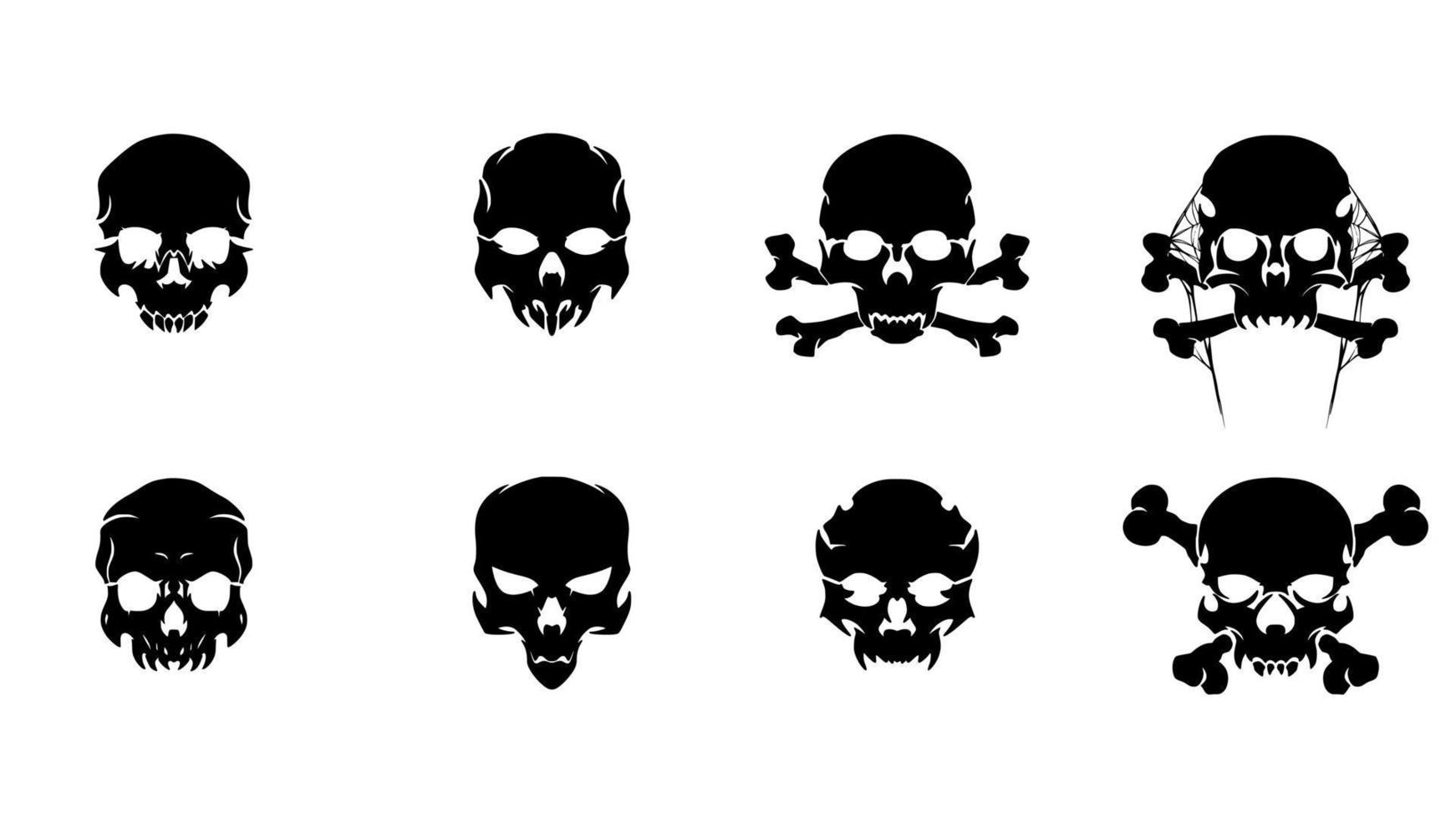 schedel logo mascotte icoon vector