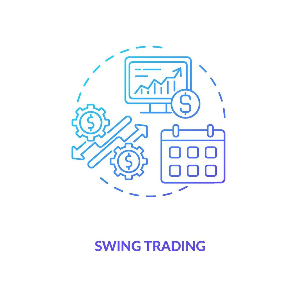 swing trading concept pictogram vector