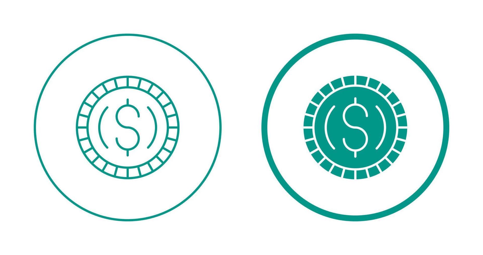 munt vector pictogram