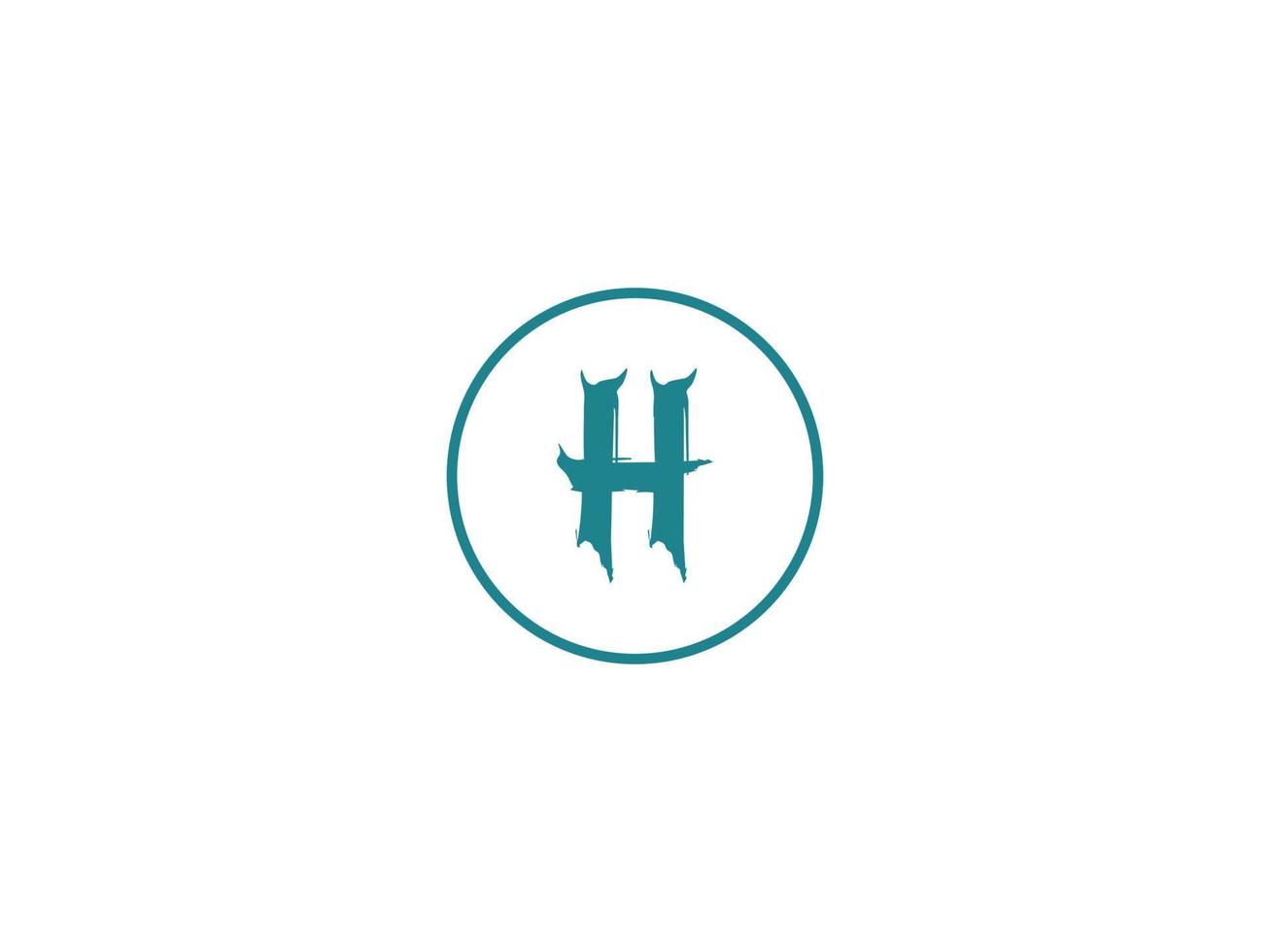 modern brief h logo ontwerp vector