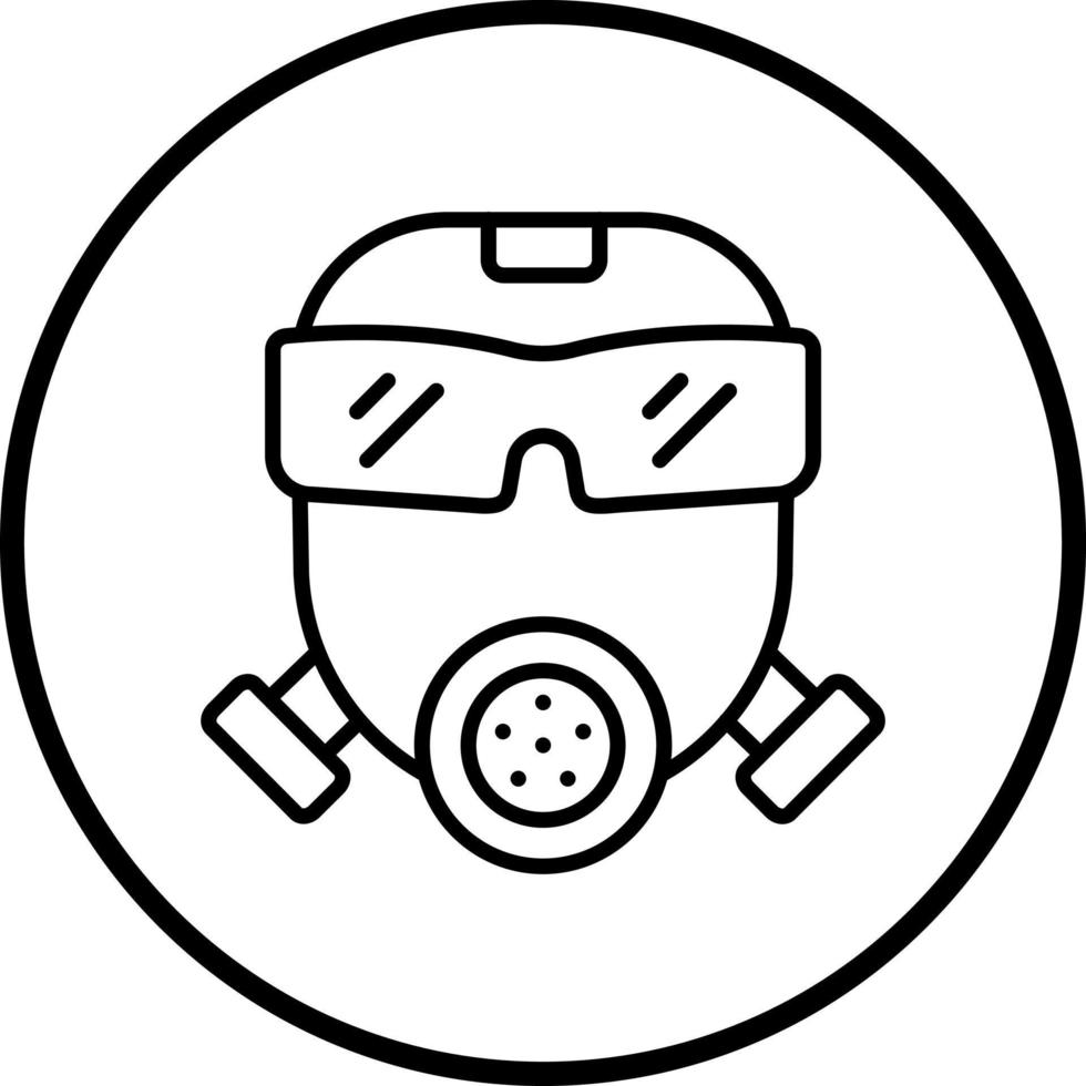 gas- masker vector icoon stijl