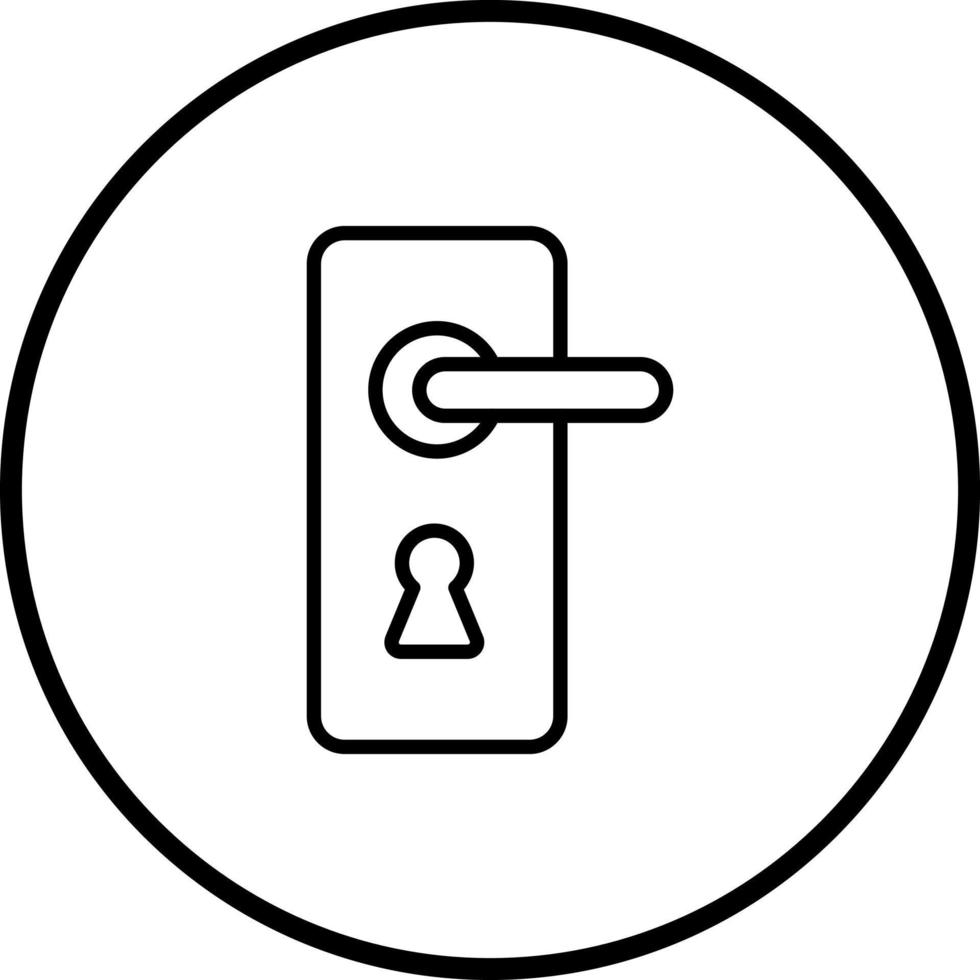 deur knop vector icoon stijl
