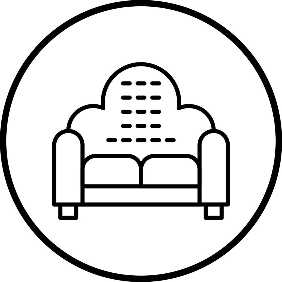 bioscoop sofa vector icoon stijl