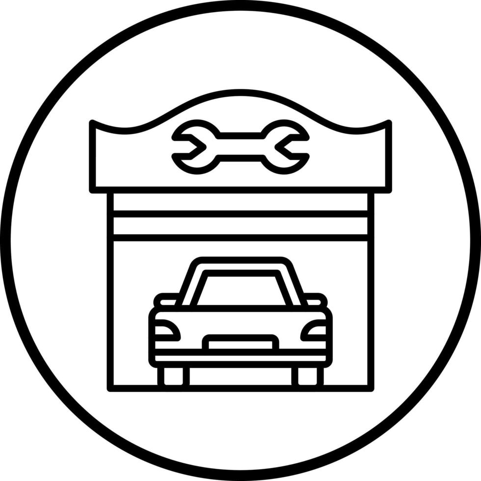 auto reparatie winkel vector icoon stijl