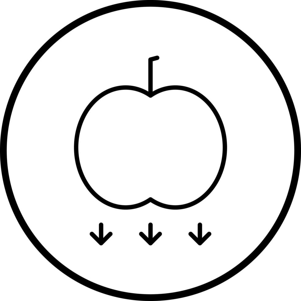 vector ontwerp vallend appel vector icoon stijl
