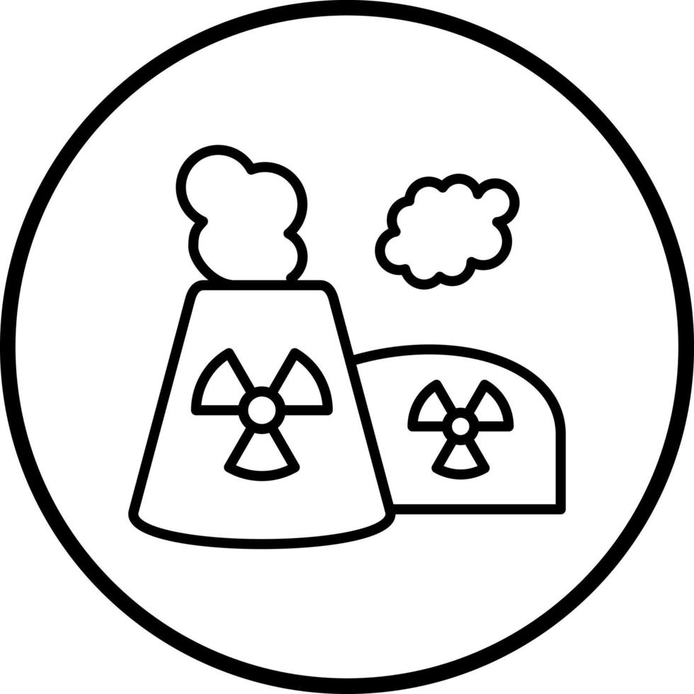 nucleair verontreiniging vector icoon stijl