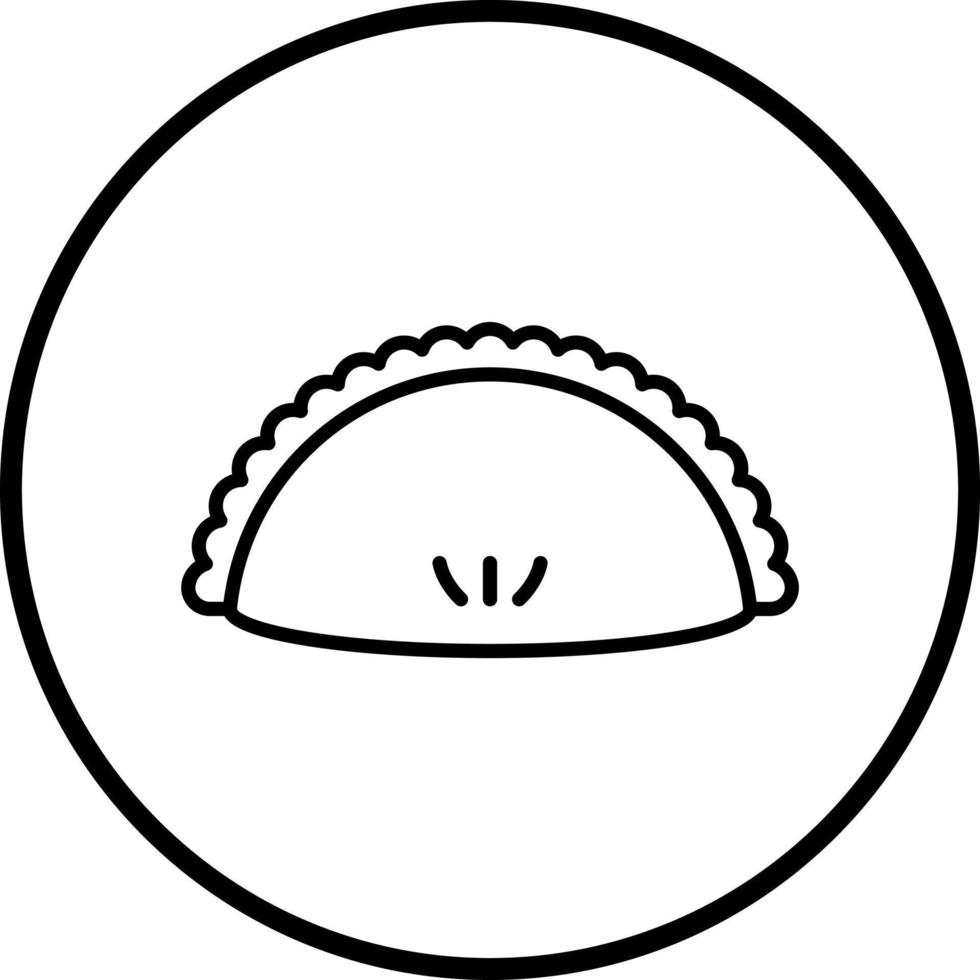 vector ontwerp empanada vector icoon stijl