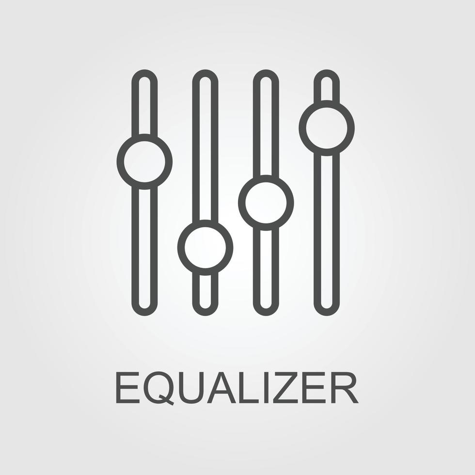 equalizer icoon. laten vallen schaduw silhouet symbool. voorkeuren overstapper. muziek- studio menger troosten. geluid niveau controle. vector geïsoleerd illustratio