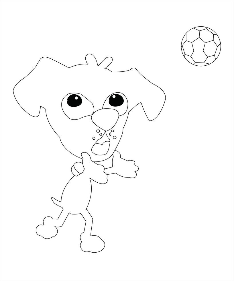 grappig hond spelen Amerikaans voetbal, vector illustratie, voor kinderen en volwassen