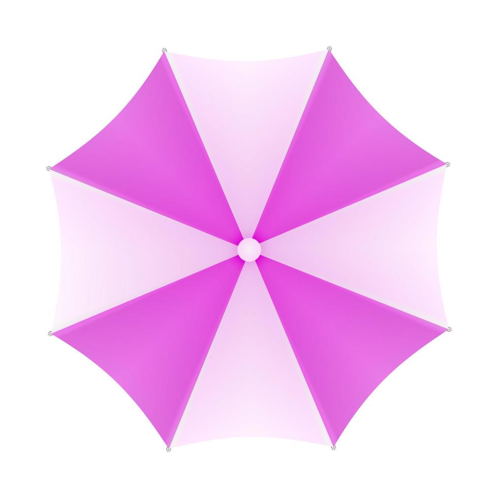 strand paraplu, top visie. vector. vector