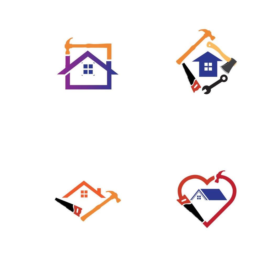 huis reparatie logo vector