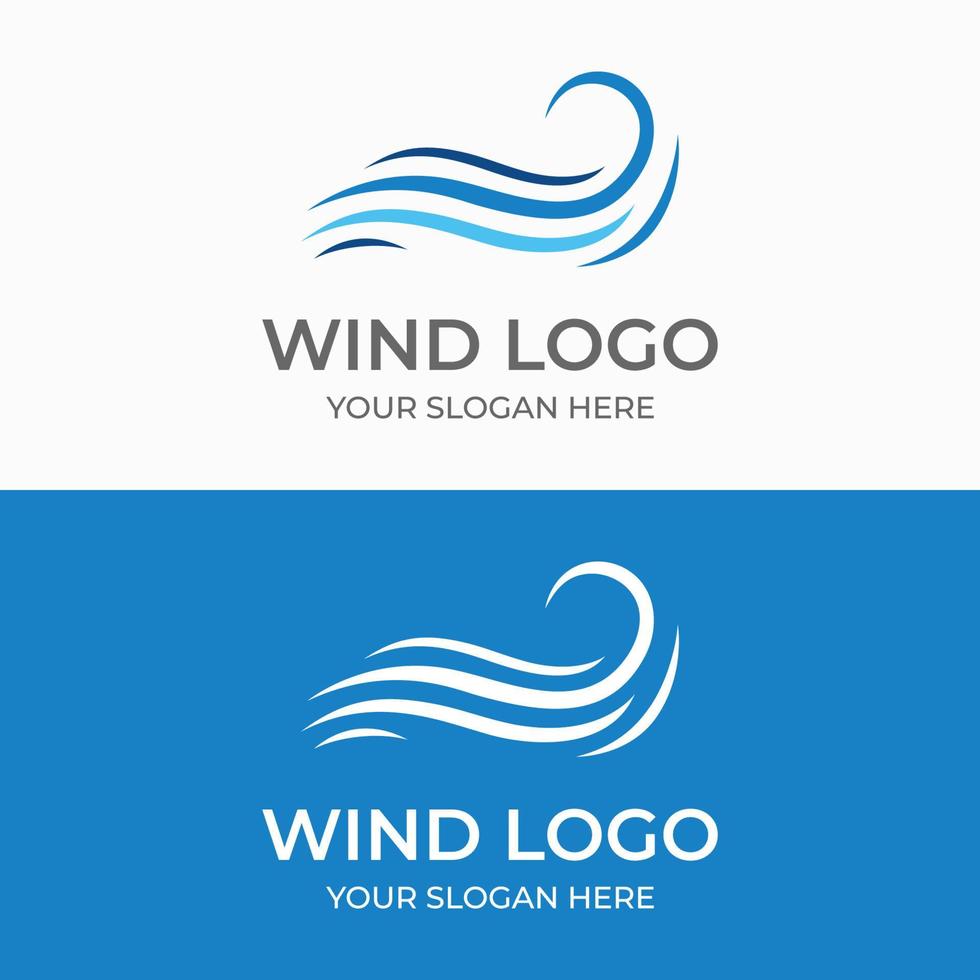 logo ontwerp sjabloon Golf element creatief wind of lucht.logo voor bedrijf, web, lucht conditioner. vector