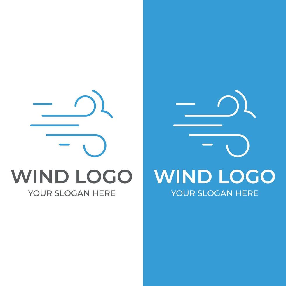 logo ontwerp sjabloon Golf element creatief wind of lucht.logo voor bedrijf, web, lucht conditioner. vector