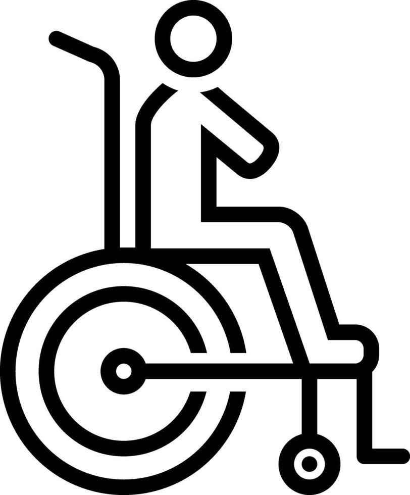 lijn pictogram voor handicap vector