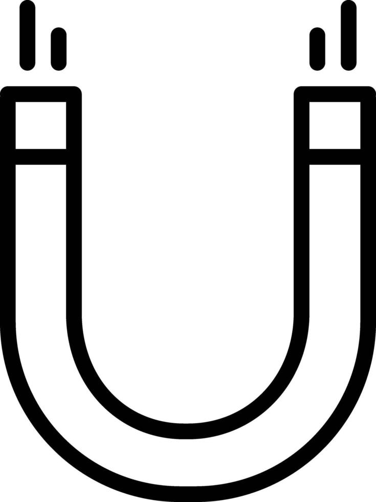 lijn pictogram voor magneet vector