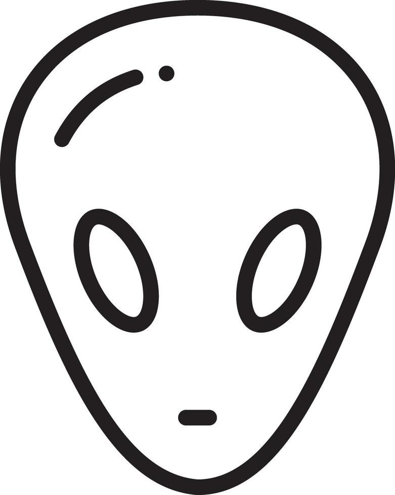 lijnpictogram voor alien vector