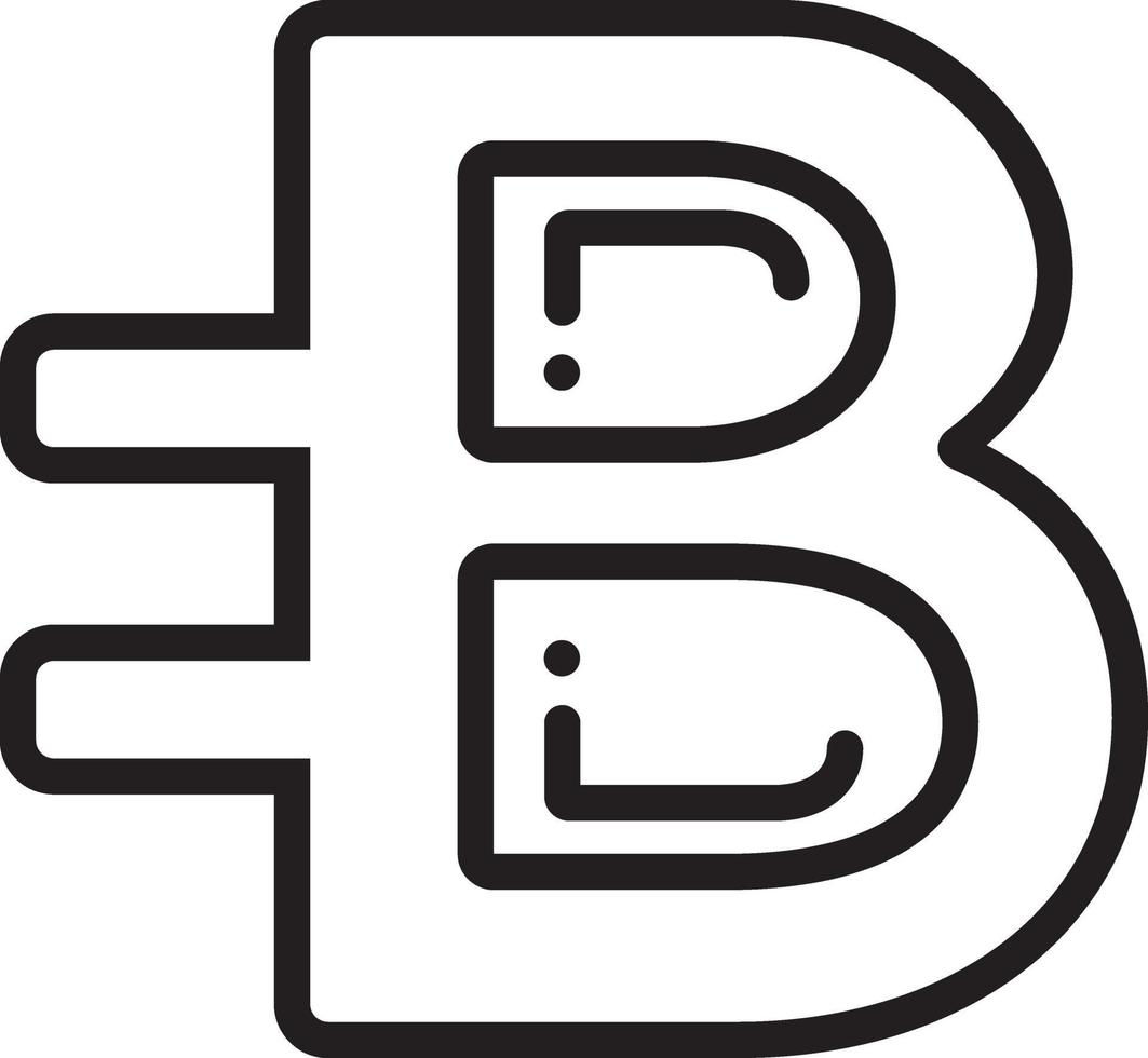 lijnpictogram voor bytecoin vector