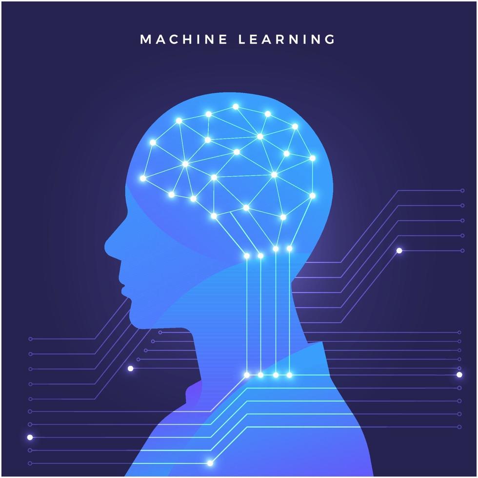 machine learning-technologie vector