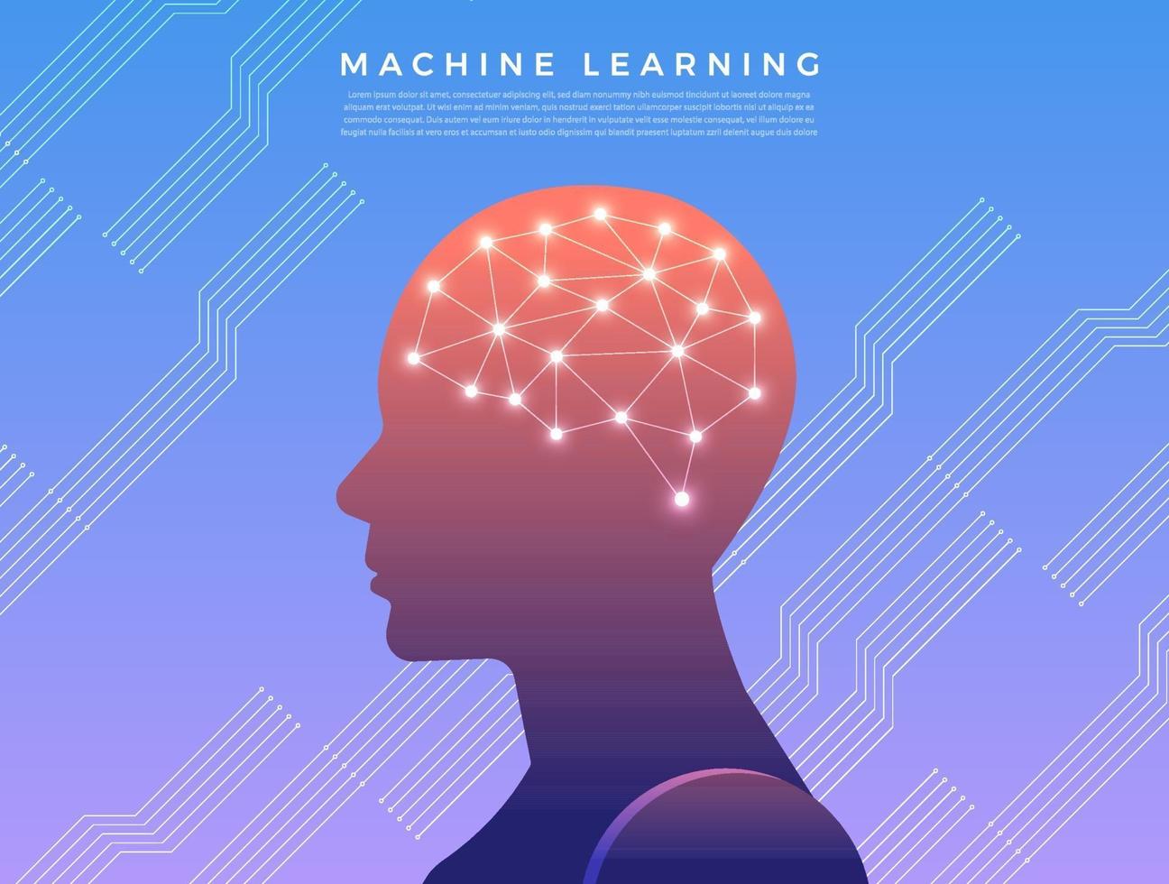 machine learning illustratie vector