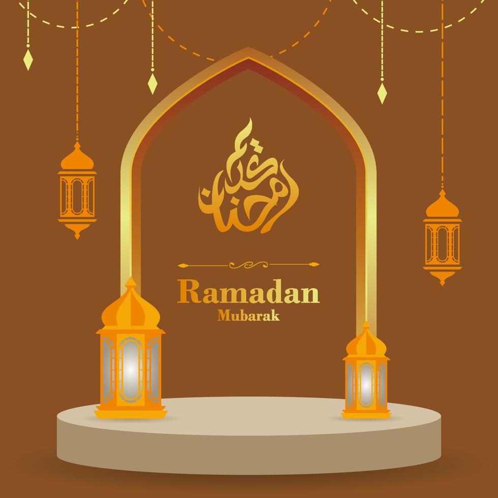 Ramadan mubarak achtergrond sjabloon vector