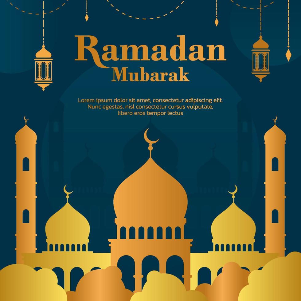 Ramadan mubarak achtergrond sjabloon vector