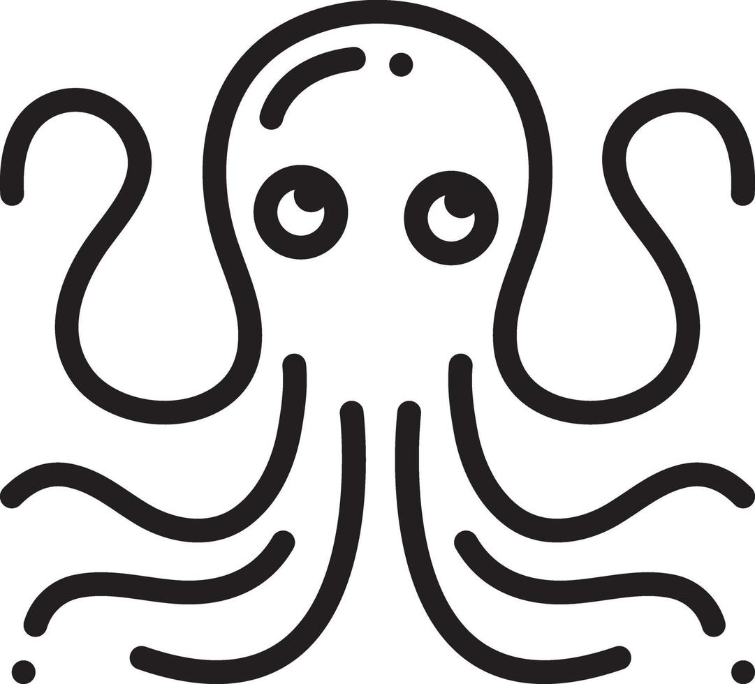 lijnpictogram voor octopus vector