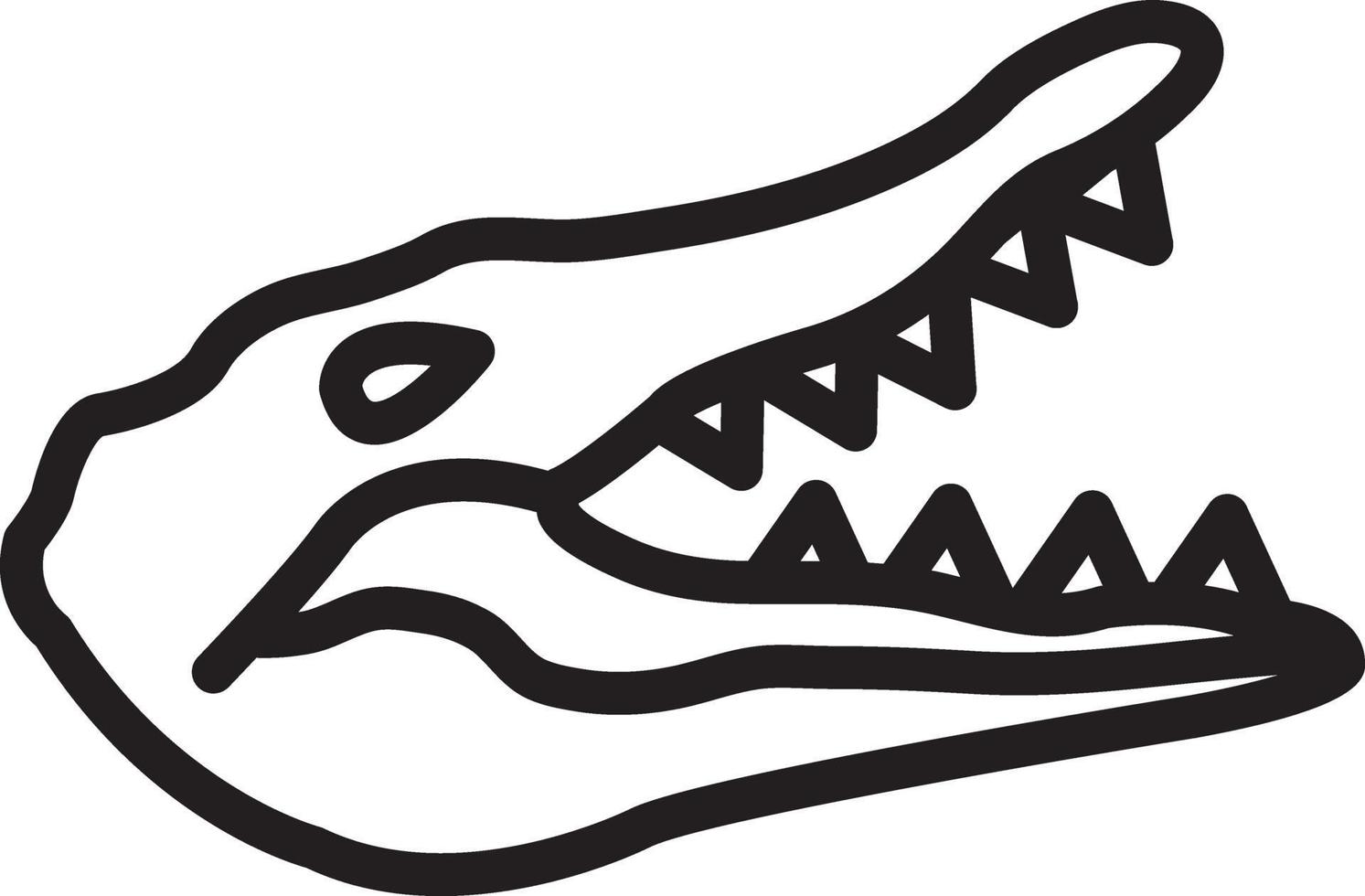 lijnpictogram voor krokodil vector