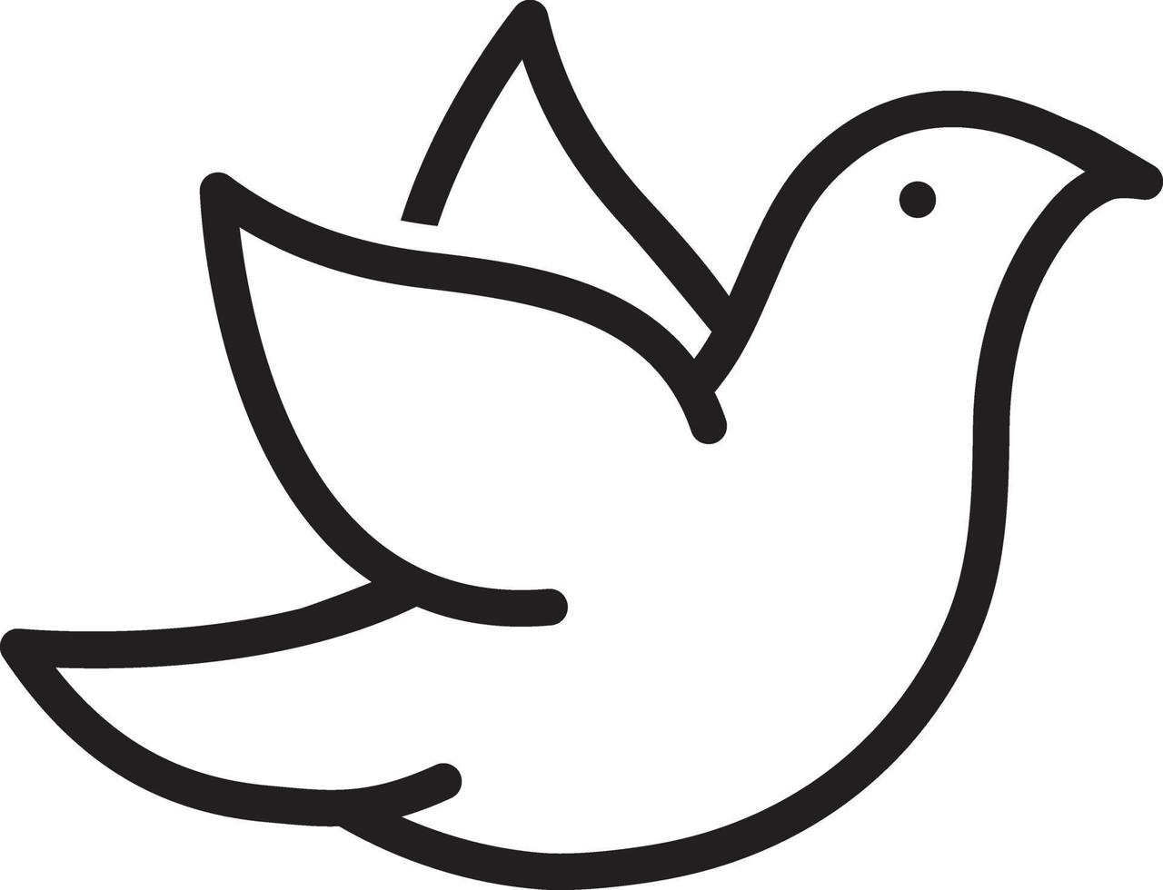 lijn pictogram voor duif vector