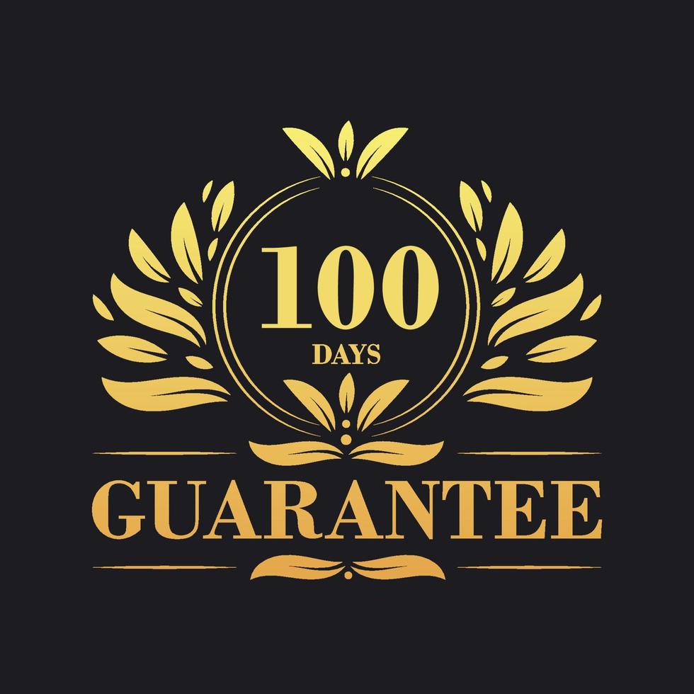 100 dagen garantie logo vector, 100 dagen garantie teken symbool vector