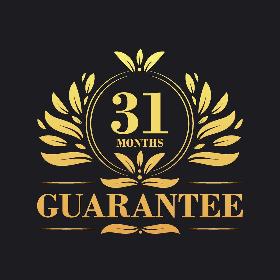 31 maanden garantie logo vector, 31 maanden garantie teken symbool vector