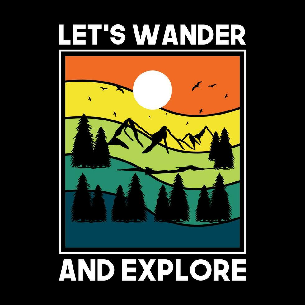 wandelen t overhemd ontwerpen vrij downloaden vector