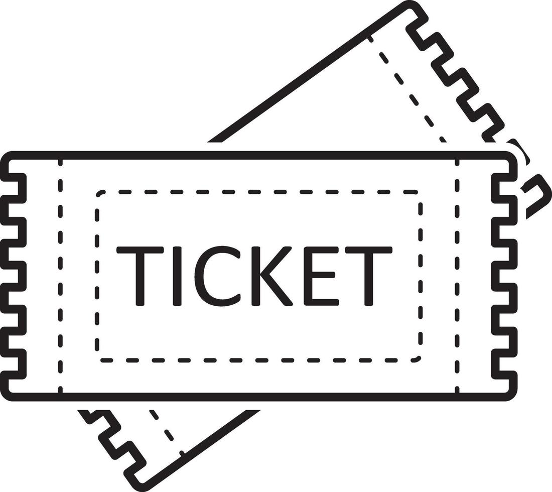 lijn pictogram voor tickets vector