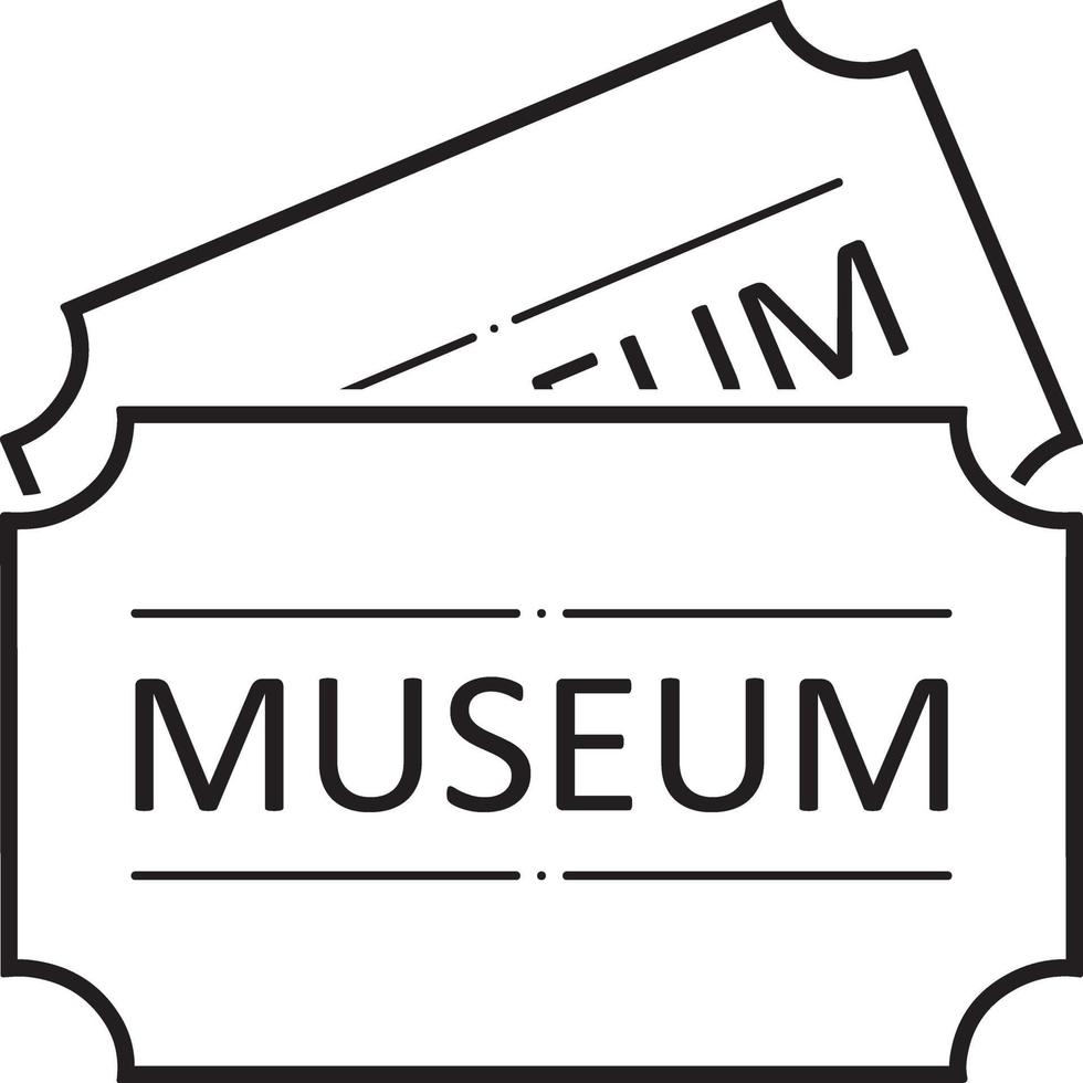 lijnpictogram voor museum vector