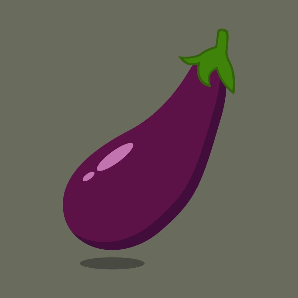 vers aubergine groente geïsoleerd icoon. vector